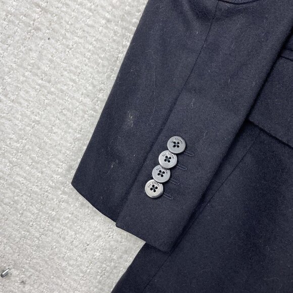 Pal Zileri Italy Made Blazer Men 54R Black Wool / Cashmere Elbow patch Read* - Picture 9 of 16